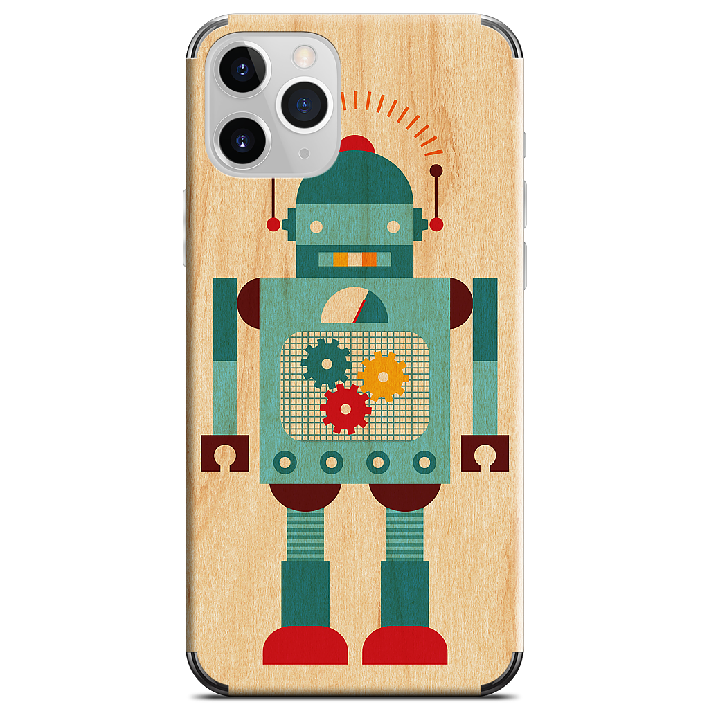 Blue Robot iPhone Skin