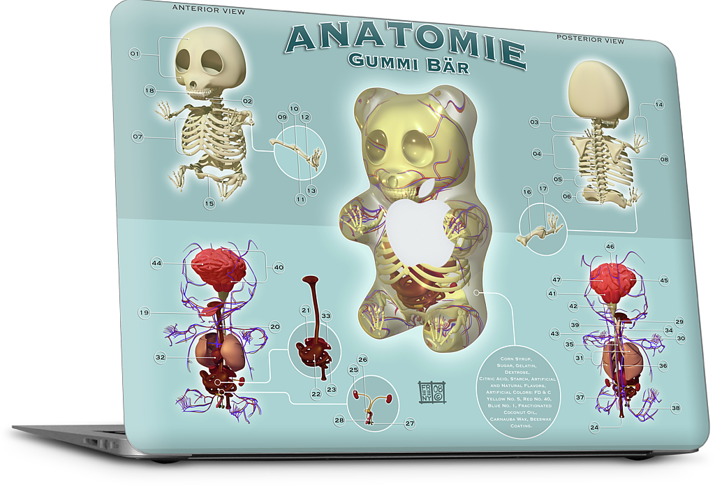 Gummi Anatomie MacBook Skin