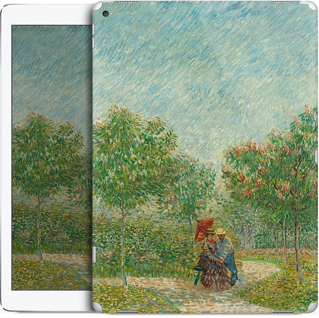 Garden with Courting Couples iPad Skin