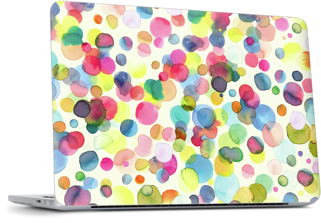 Watercolor Colorful Drops MacBook Skin