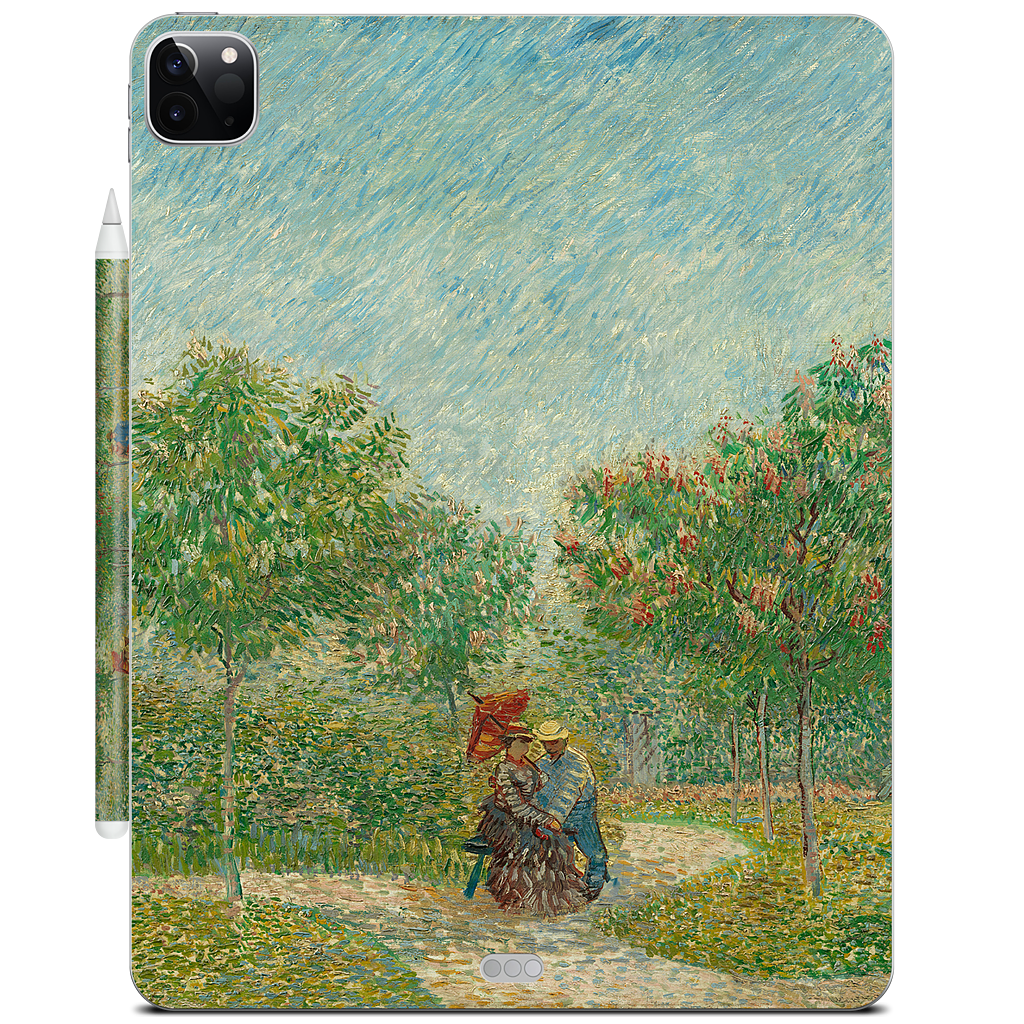 Garden with Courting Couples iPad Skin