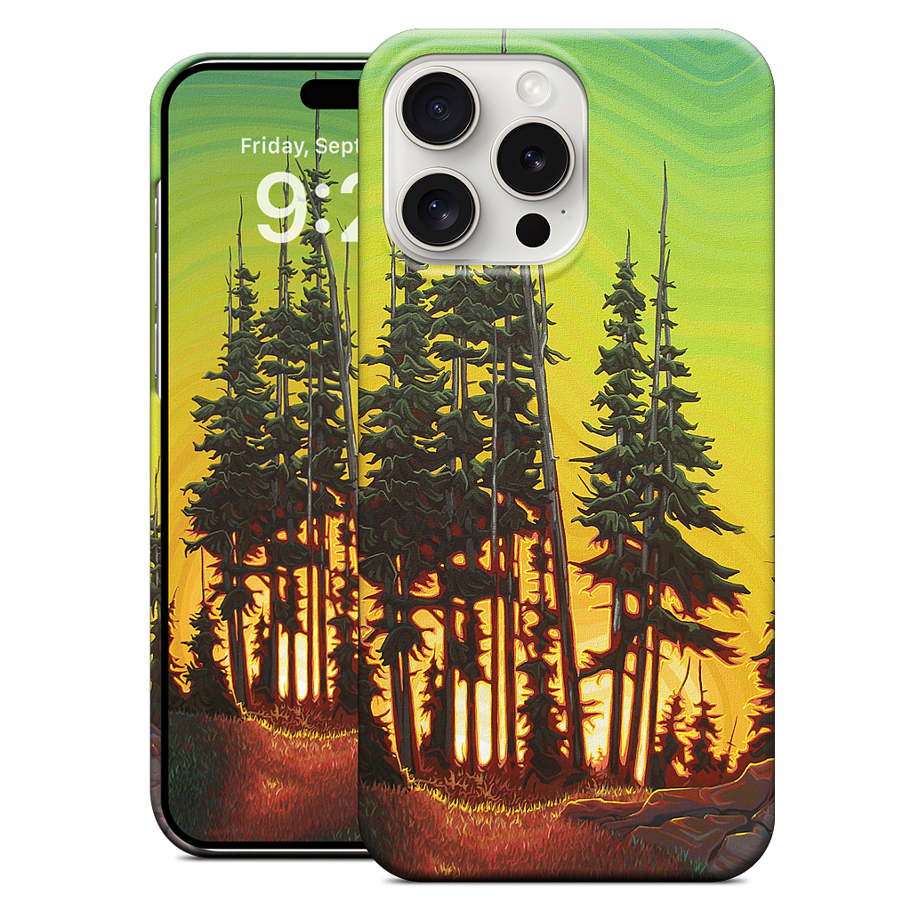 Green Skies At Night iPhone Case