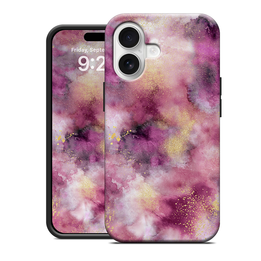 Watercolor Marble Pink Gold iPhone Case