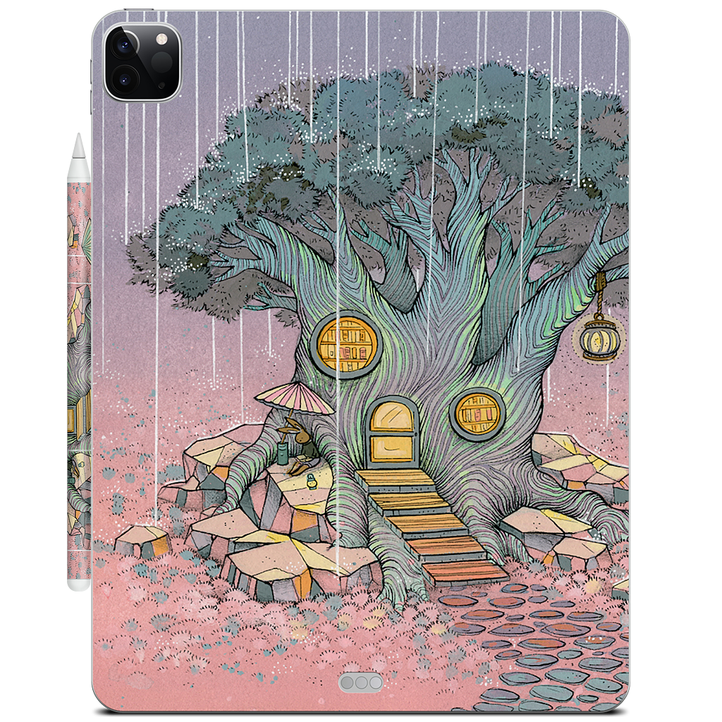 Rainy Day In The Library iPad Skin