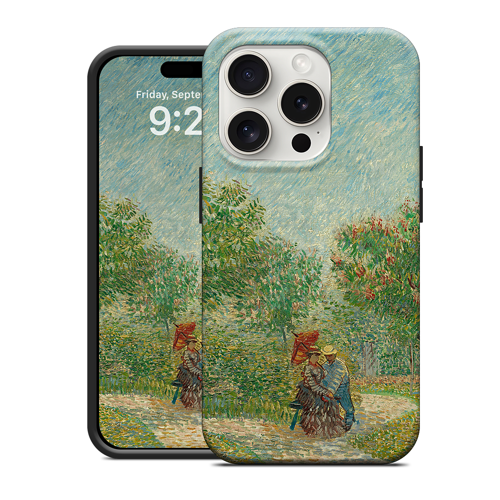 Garden with Courting Couples iPhone Case