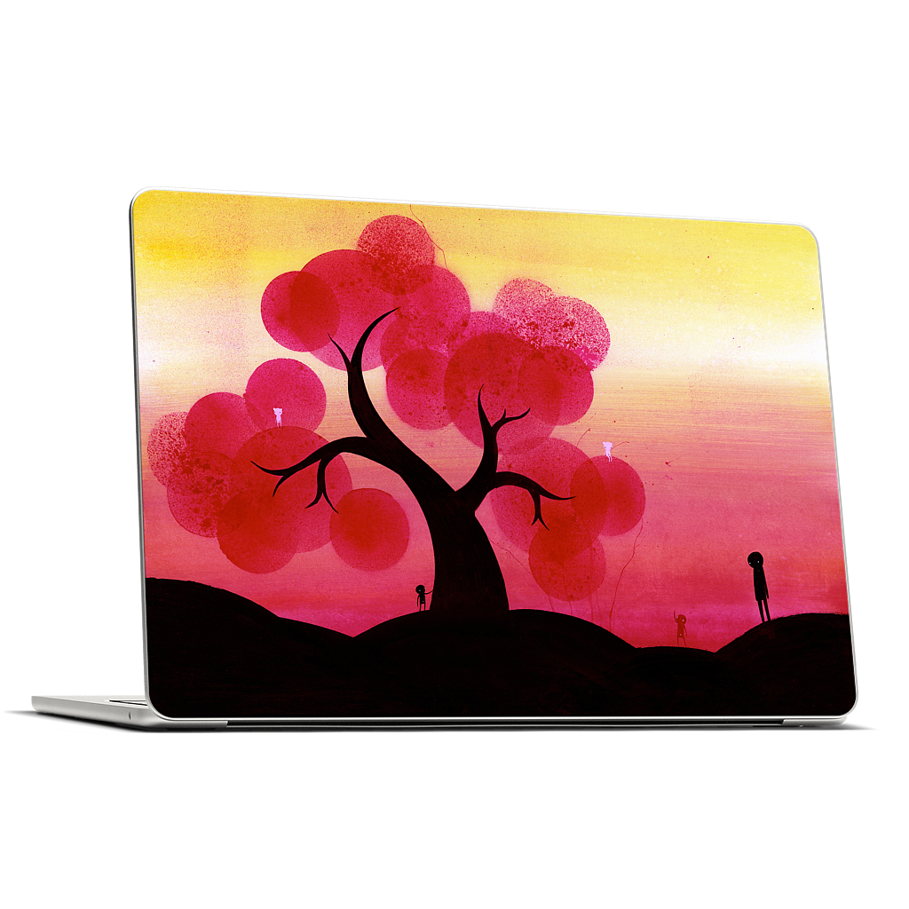 Red Blossoms MacBook Skin