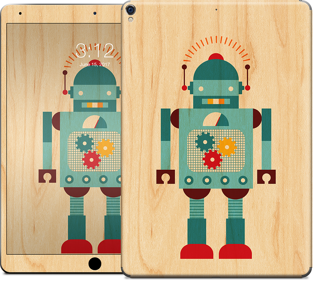 Blue Robot iPad Skin