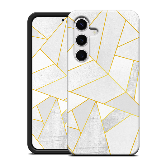 White Stone / Golden Lines Samsung Case