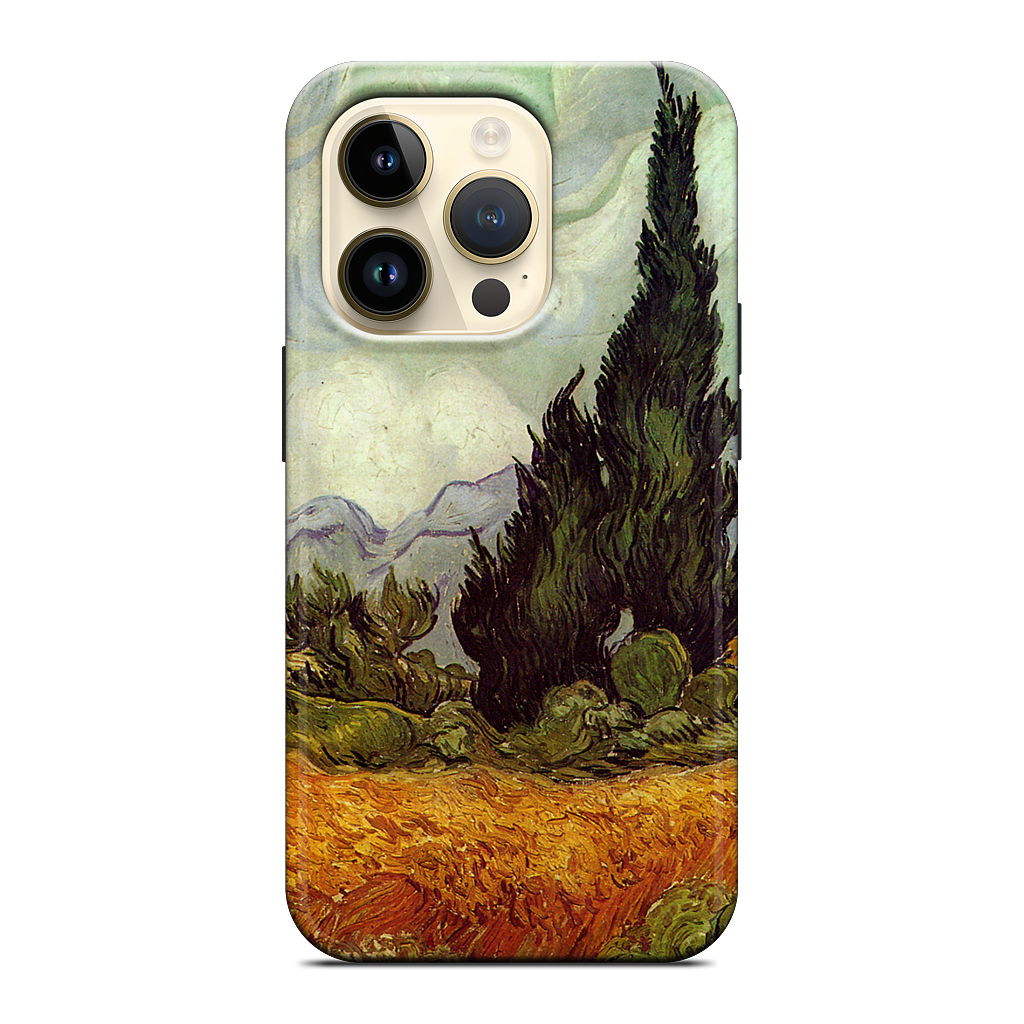 A Wheatfield with Cypresses iPhone Case