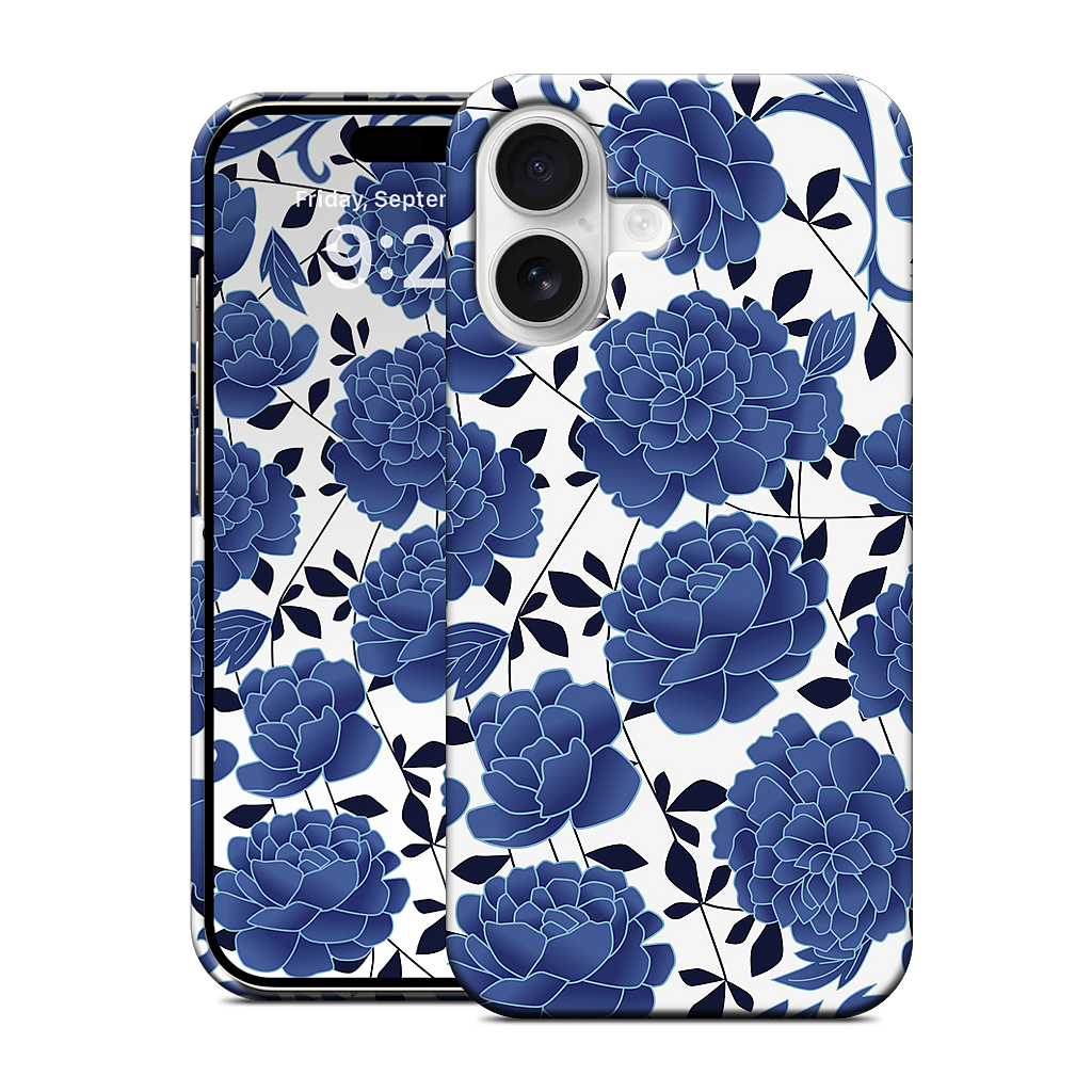 Blue flowers iPhone Case