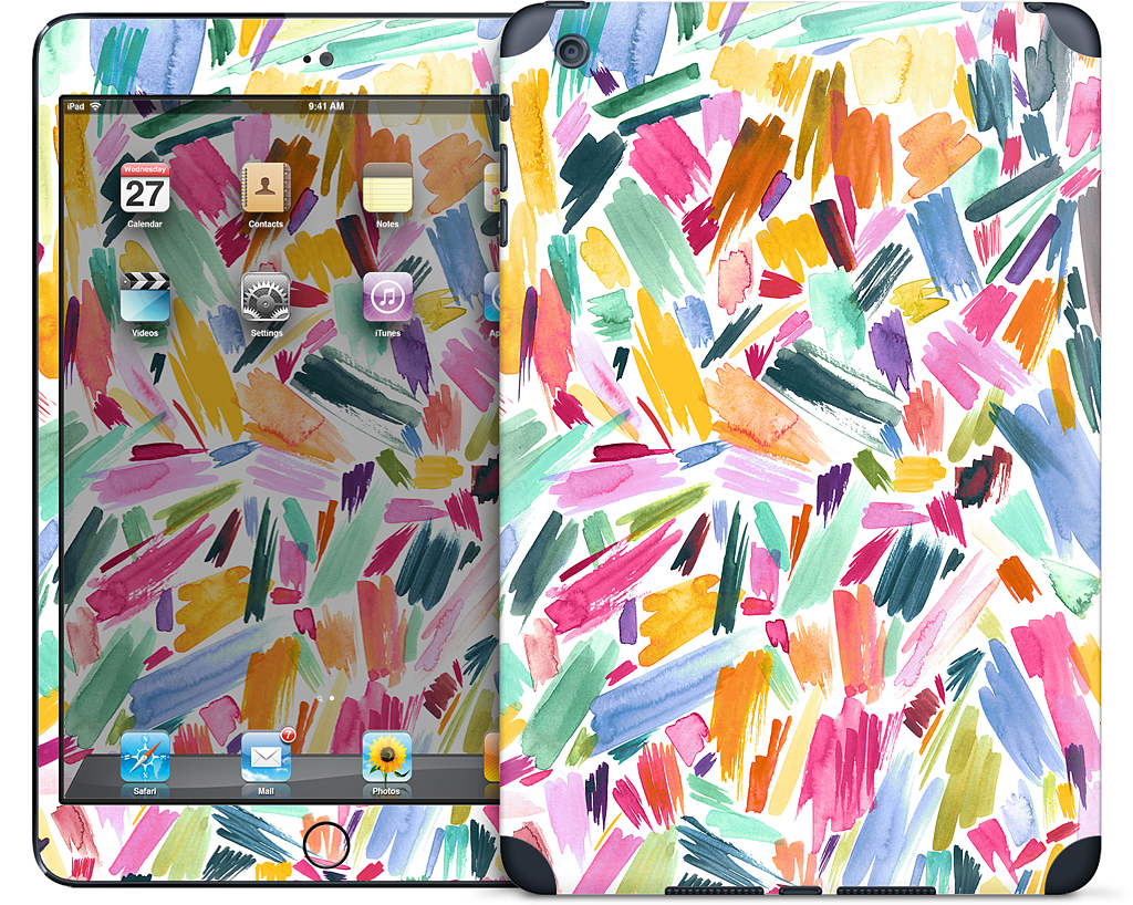 Colorful Abstract Strokes iPad Skin