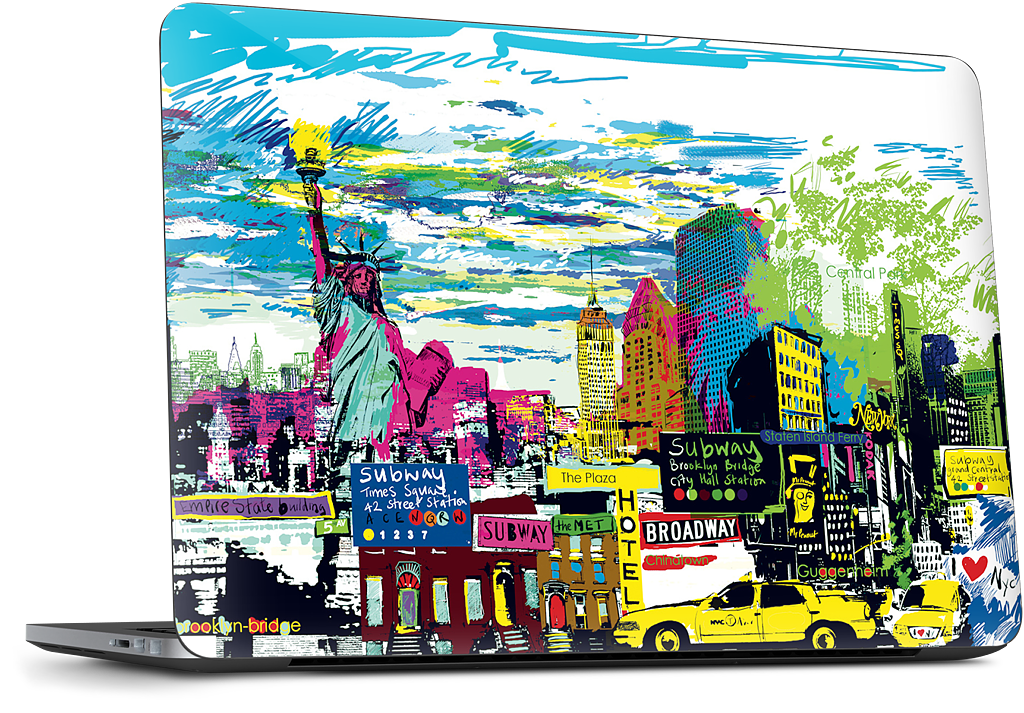 New York Skyline Dell Laptop Skin