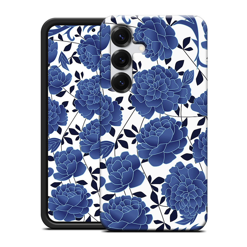 Blue flowers Samsung Case