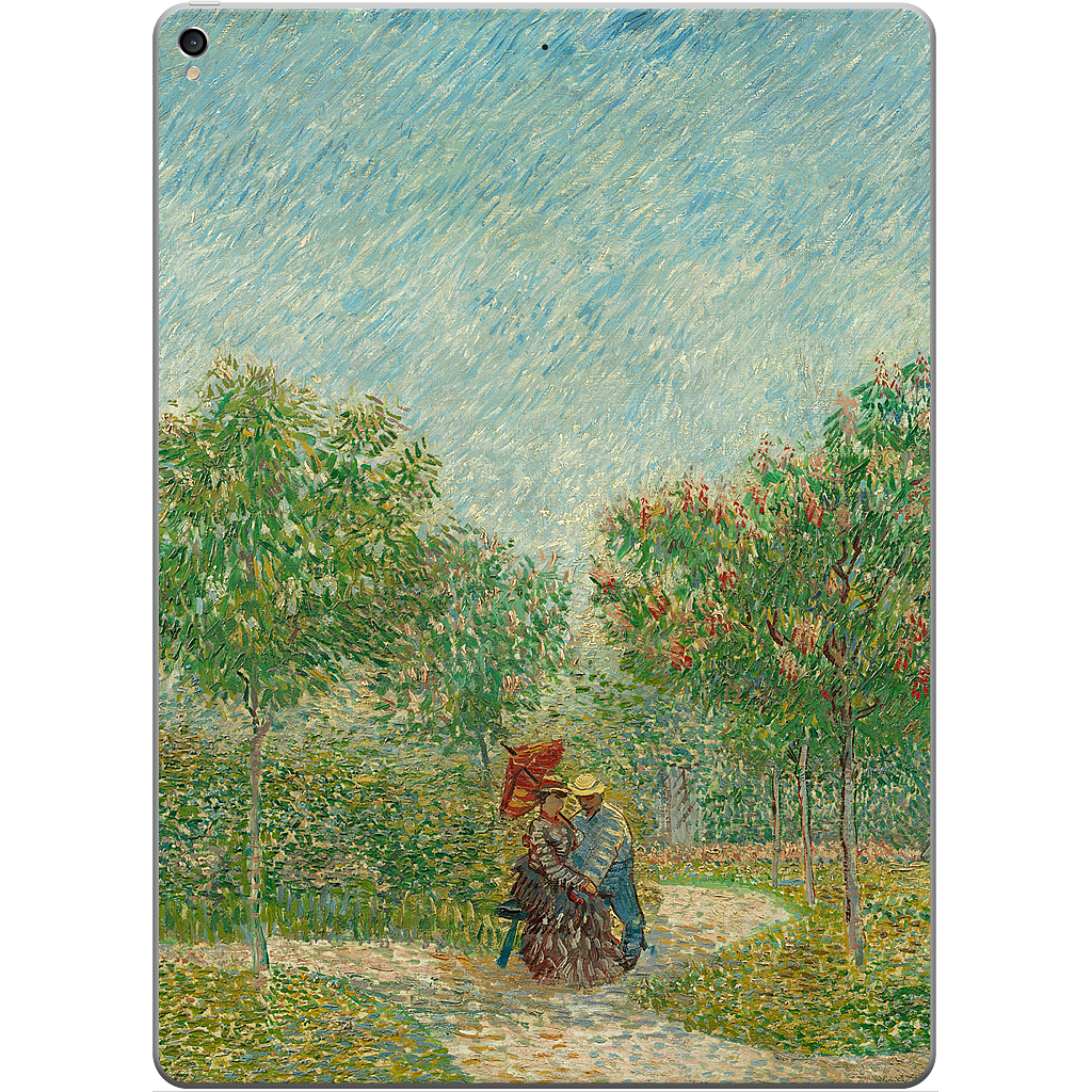 Garden with Courting Couples iPad Skin