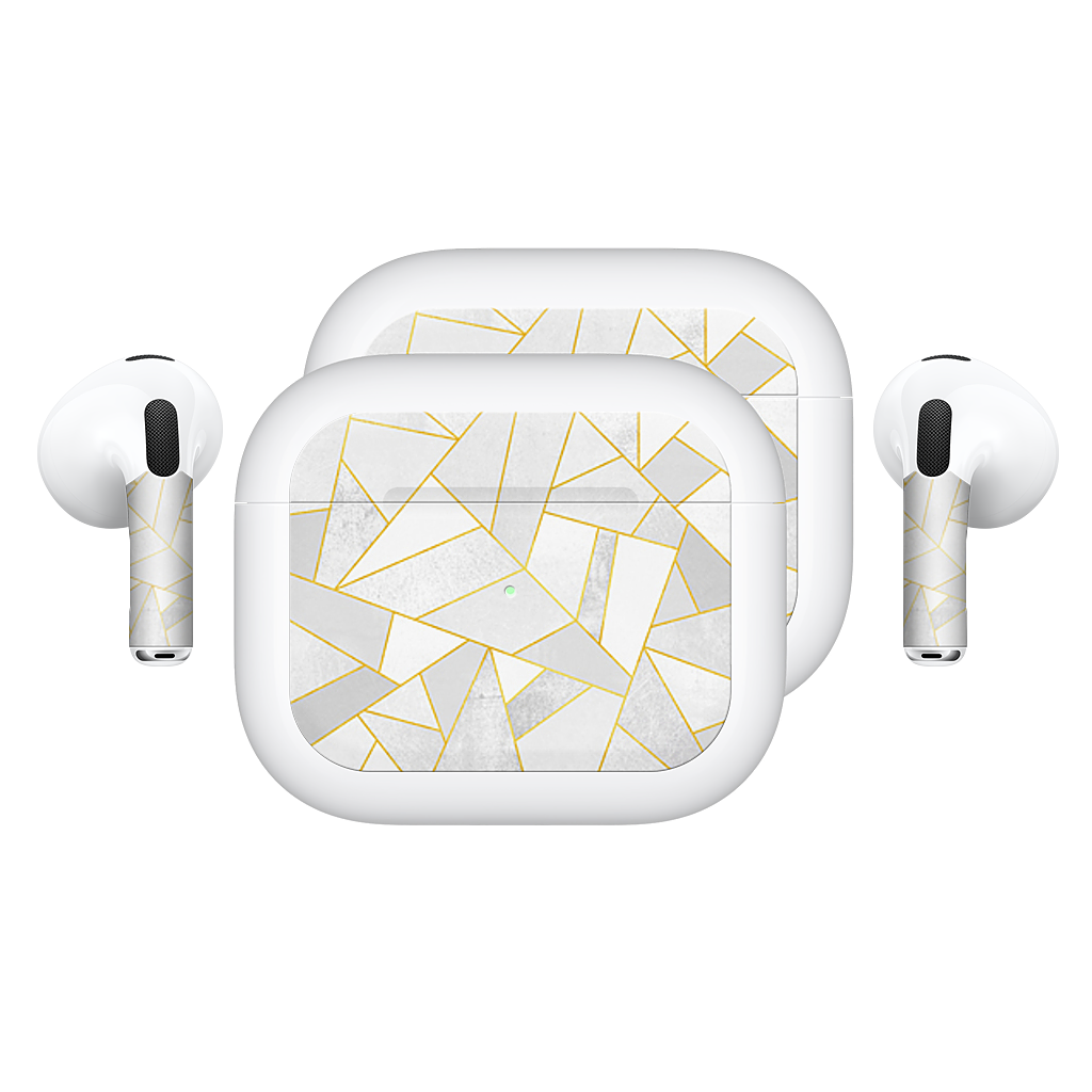 White Stone / Golden Lines AirPods