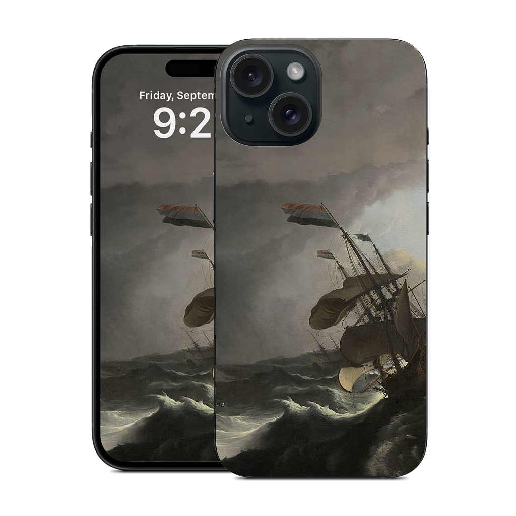 Warships During a Storm iPhone Skin