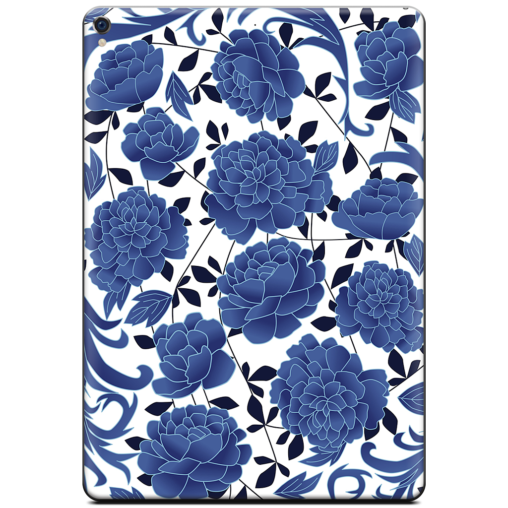 Blue flowers iPad Skin