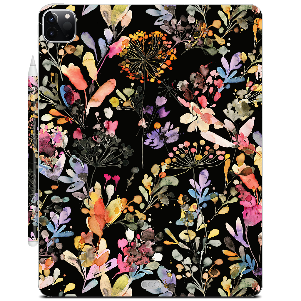 Wild Grasses (Black) iPad Skin