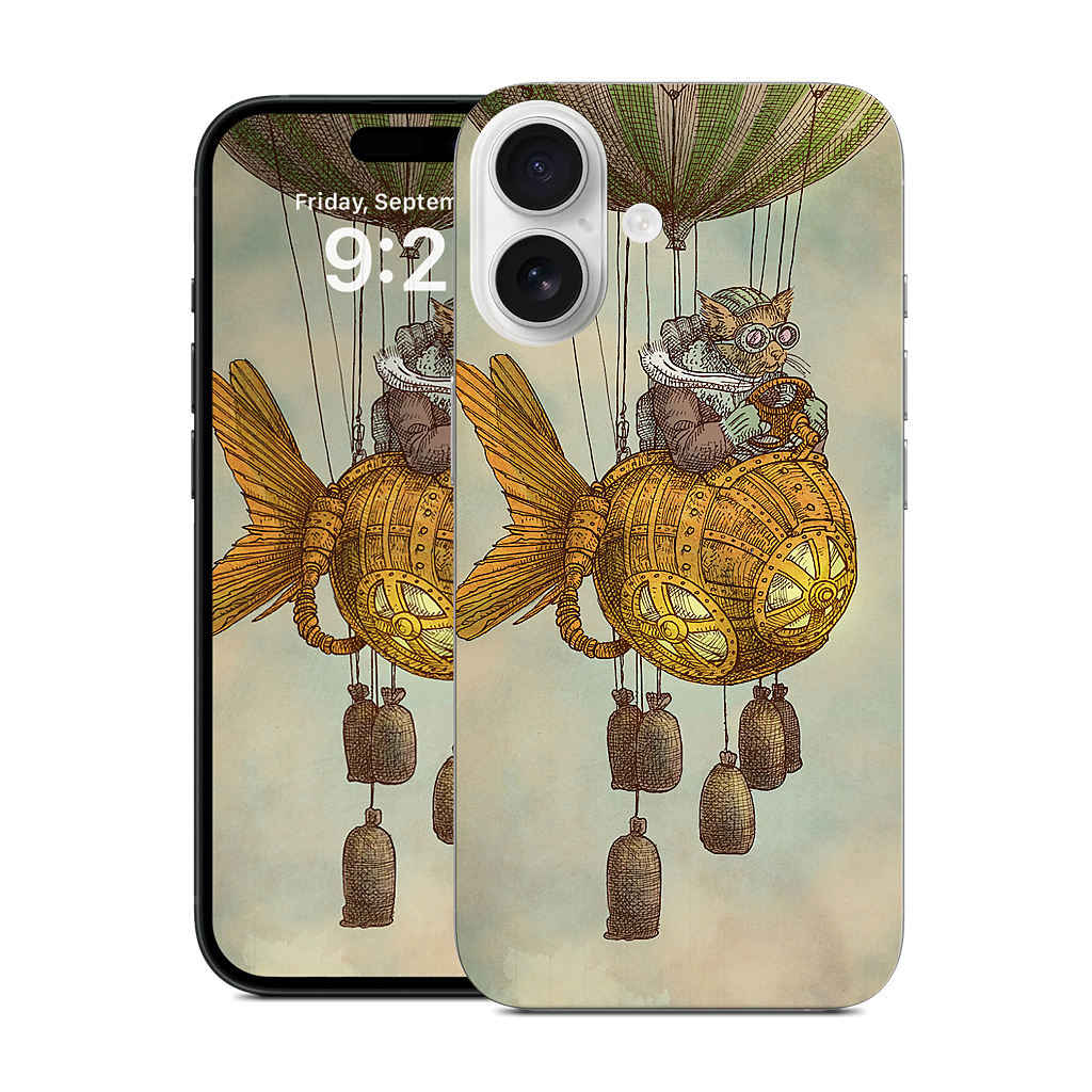 Around The World In A GoldfishFlyer iPhone Skin