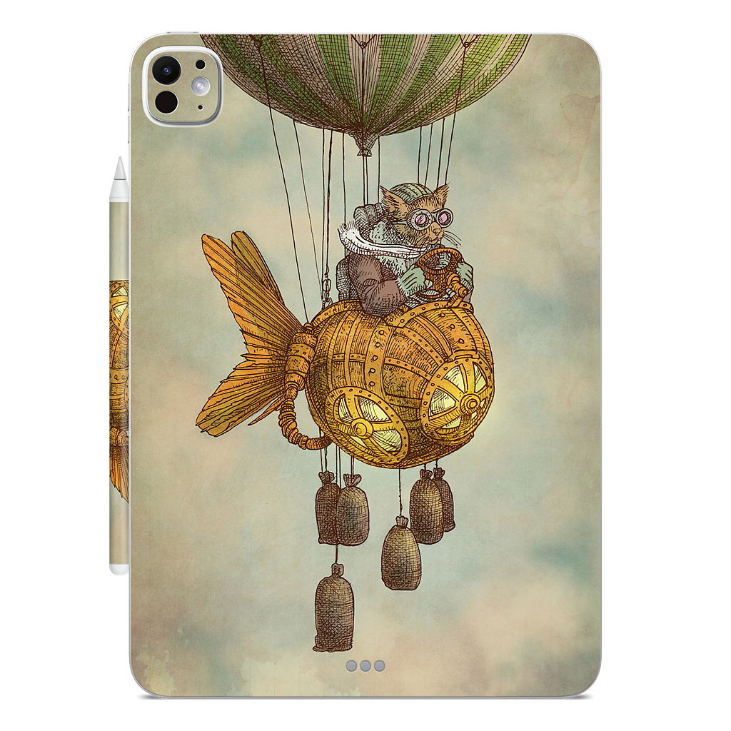 Around The World In A GoldfishFlyer iPad Skin