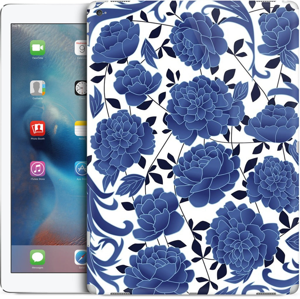 Blue flowers iPad Skin