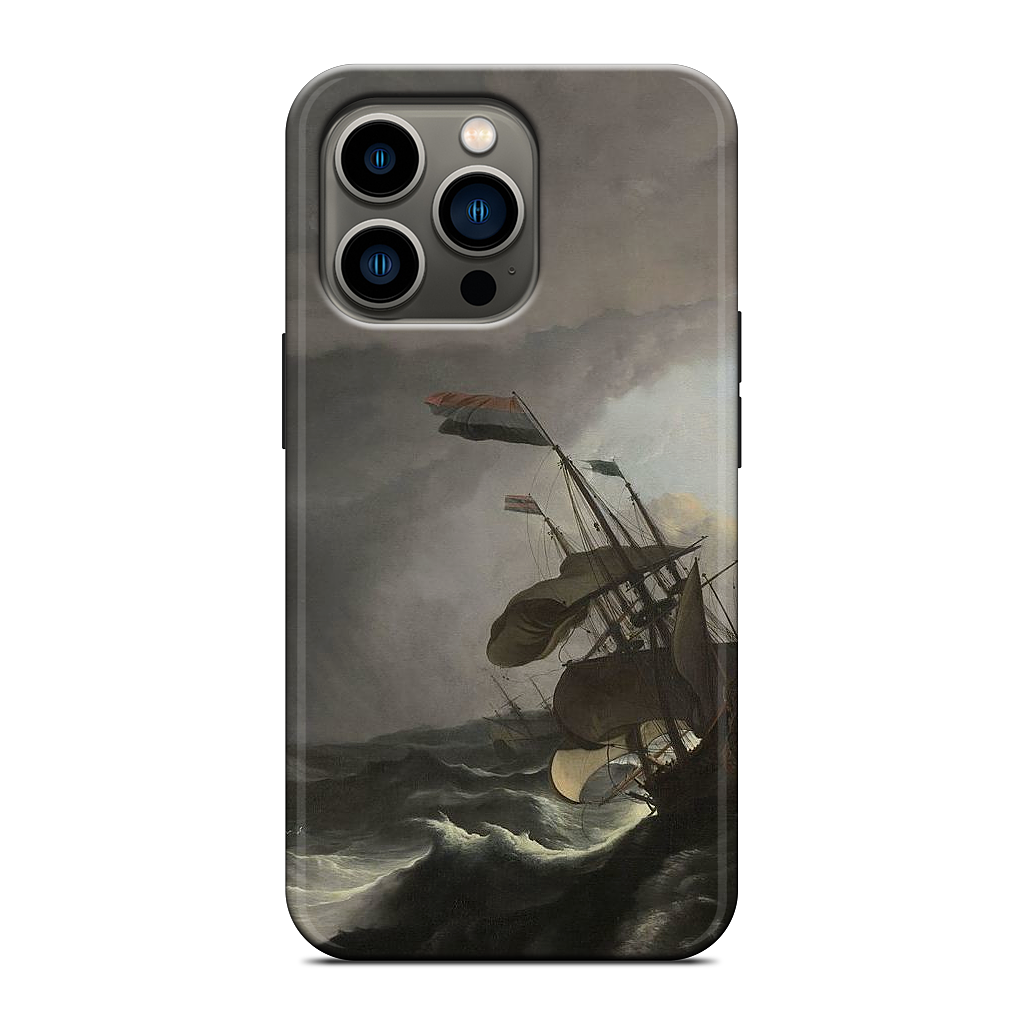 Warships During a Storm iPhone Case