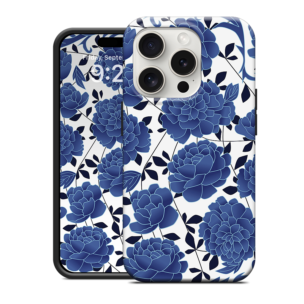 Blue flowers iPhone Case