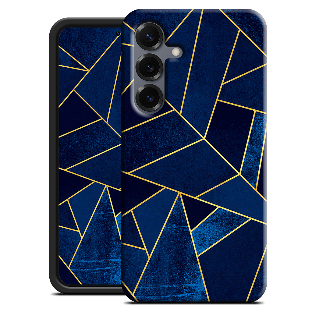 Blue Stone / Gold Lines Samsung Case