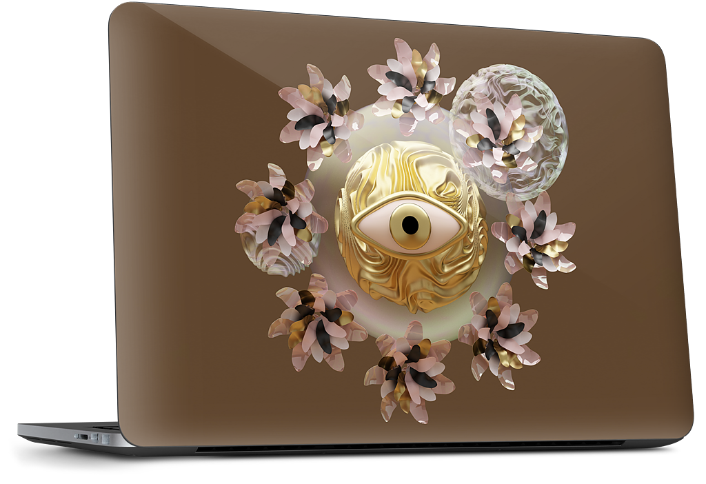 Golden Flowers Dell Laptop Skin