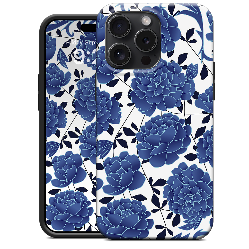 Blue flowers iPhone Case