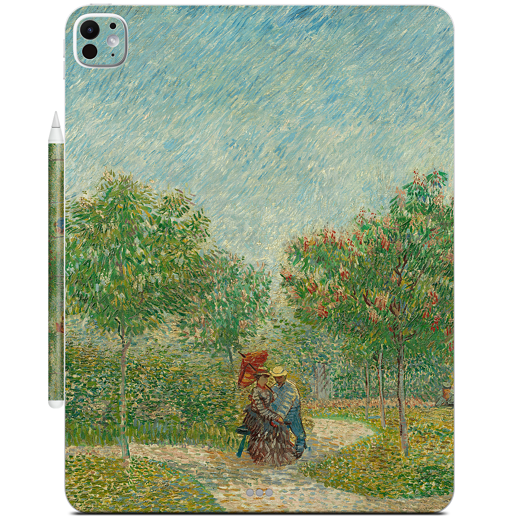 Garden with Courting Couples iPad Skin