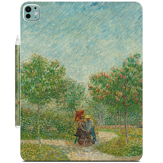 Garden with Courting Couples iPad Skin