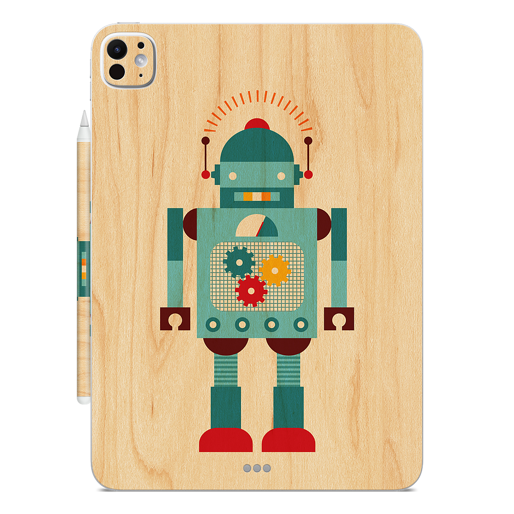 Blue Robot iPad Skin