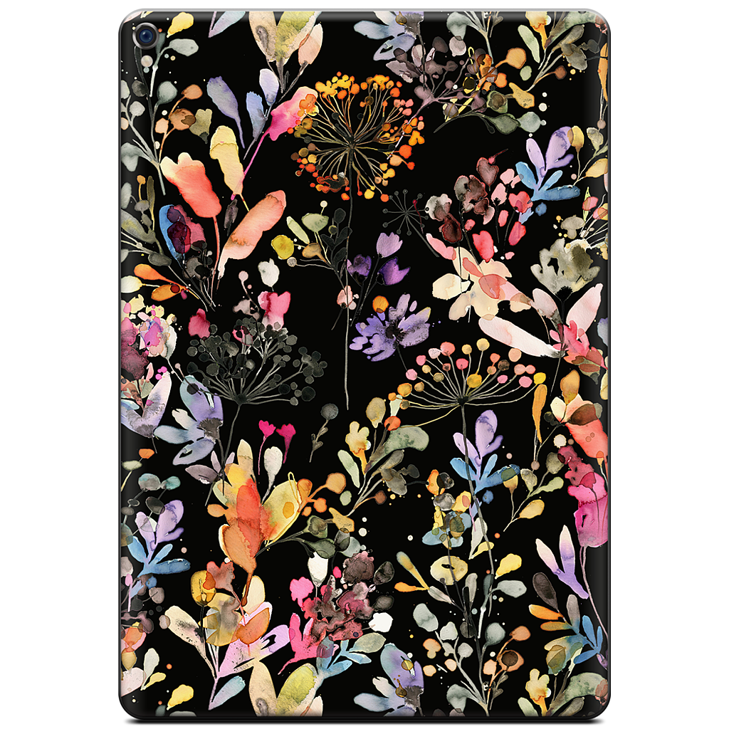 Wild Grasses (Black) iPad Skin