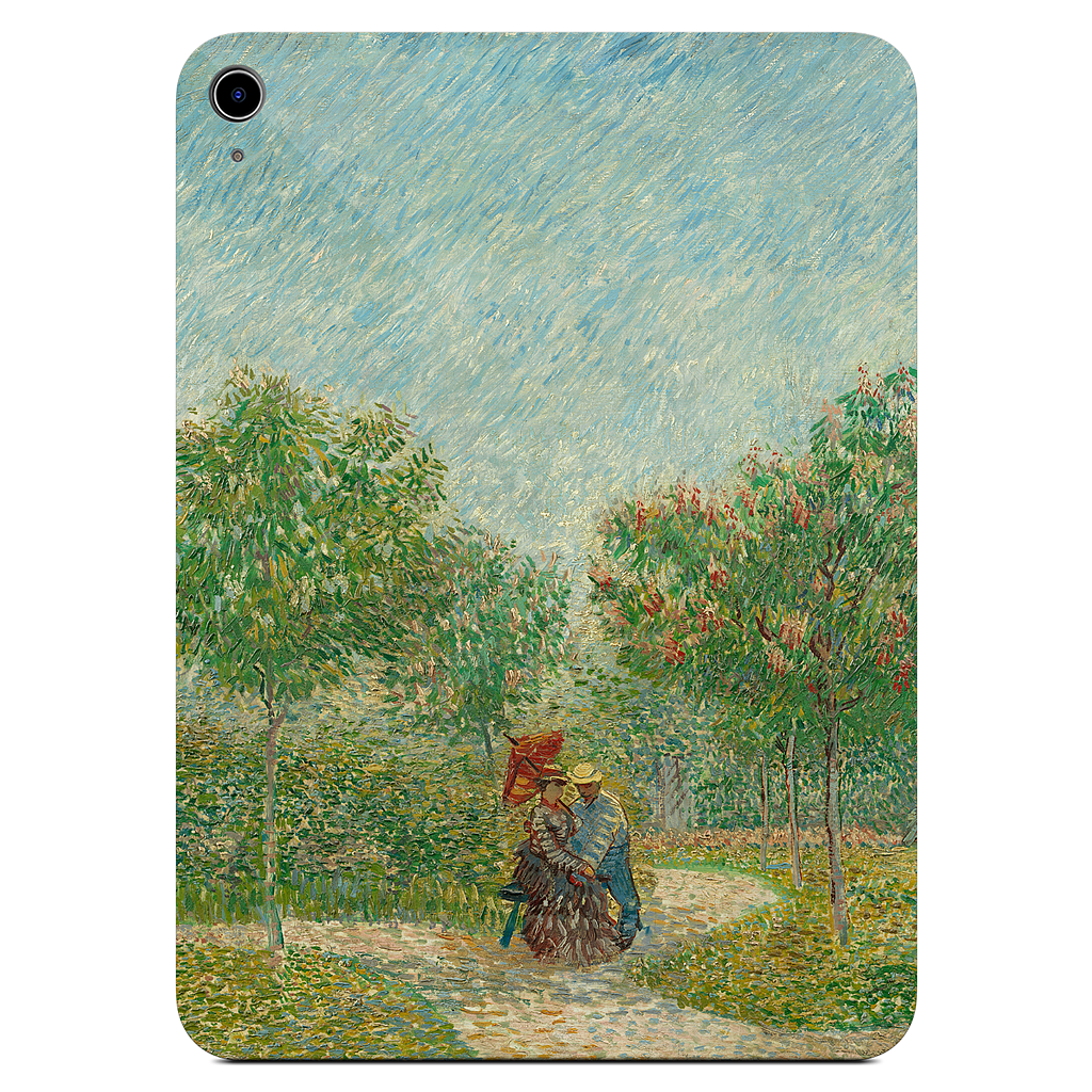 Garden with Courting Couples iPad Skin