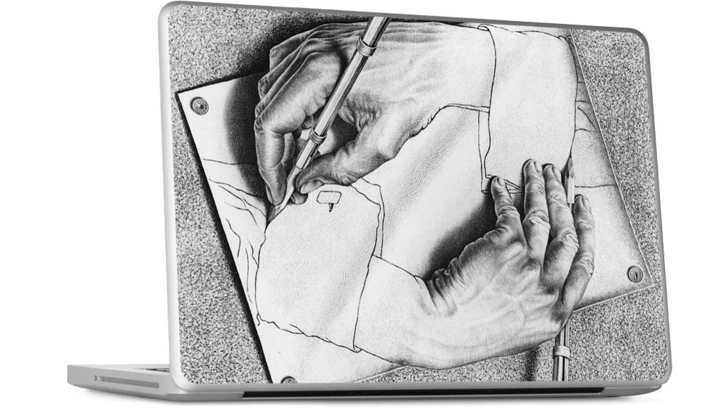 Drawing Hands MacBook Skin