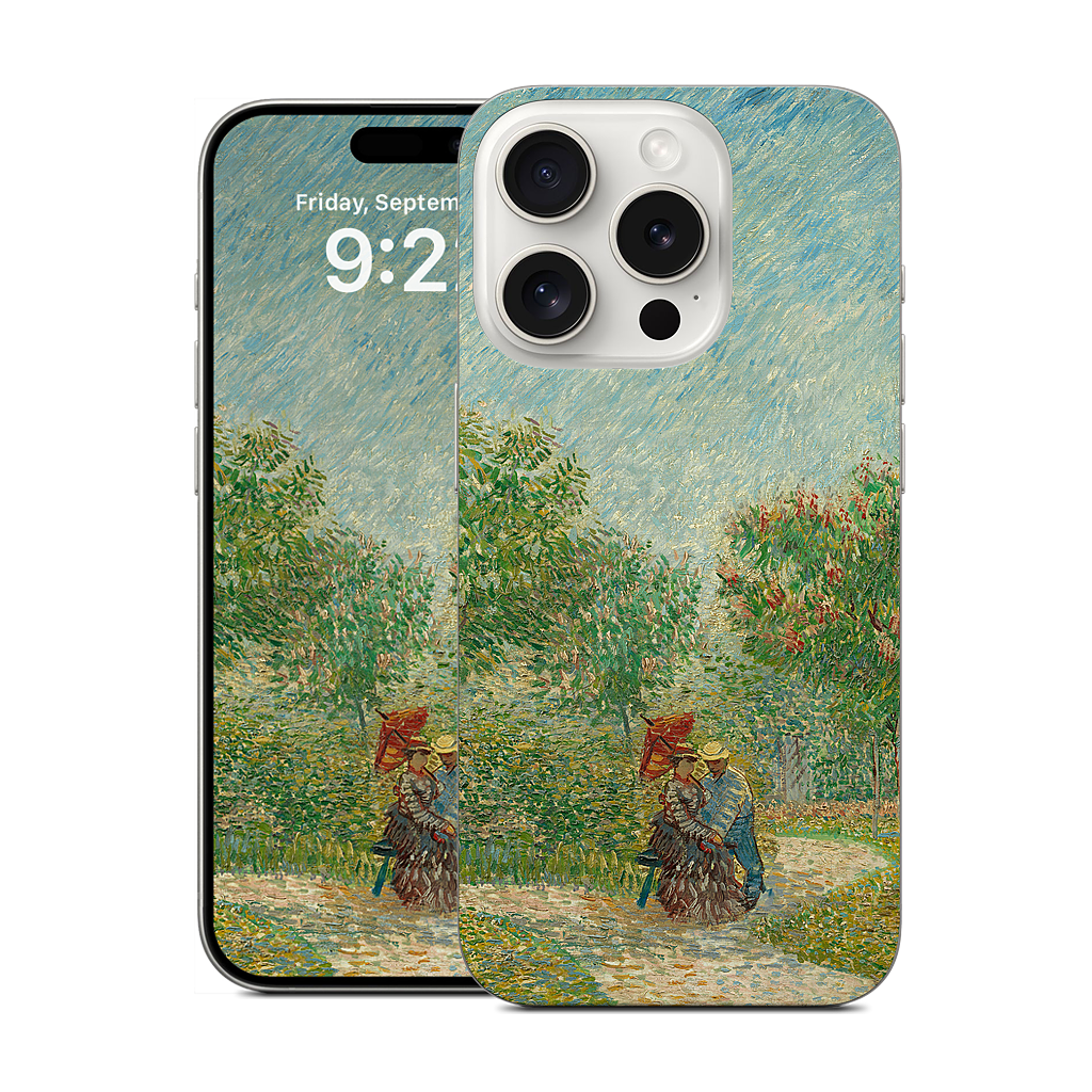 Garden with Courting Couples iPhone Skin