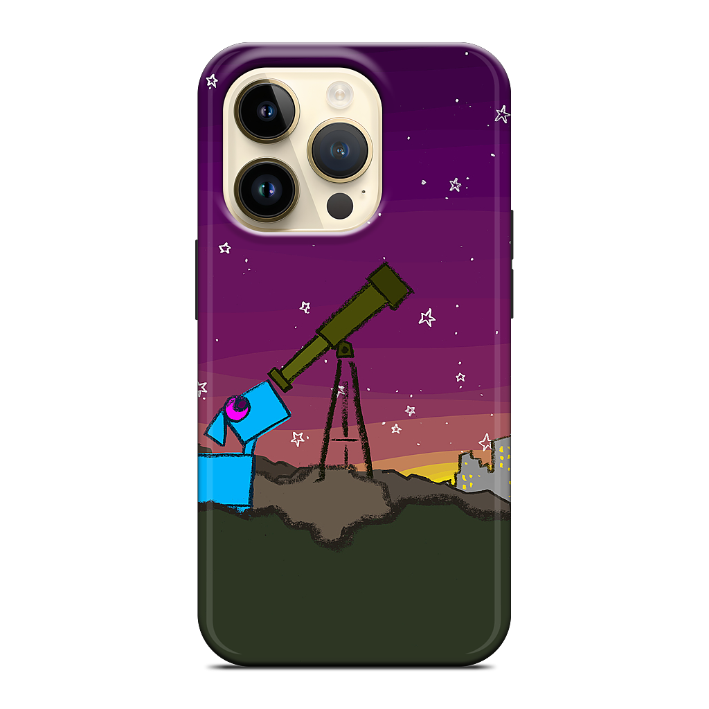 Space Dog Telescope iPhone Case