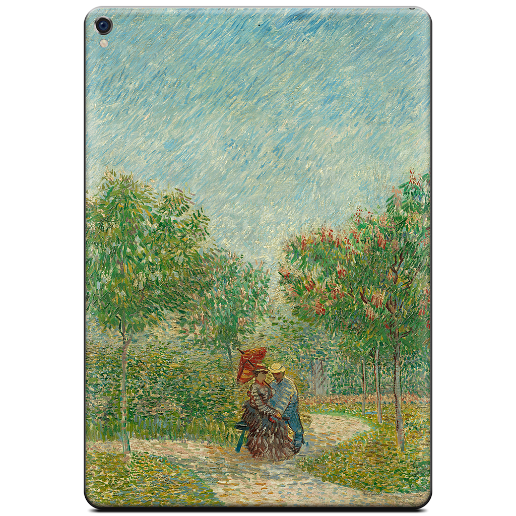 Garden with Courting Couples iPad Skin