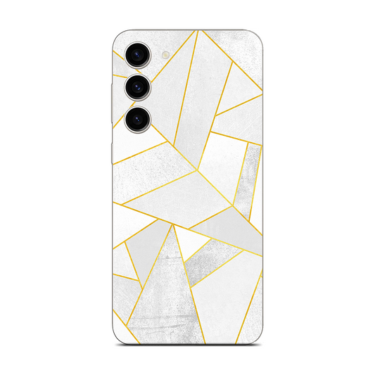 White Stone / Golden Lines Samsung Skin