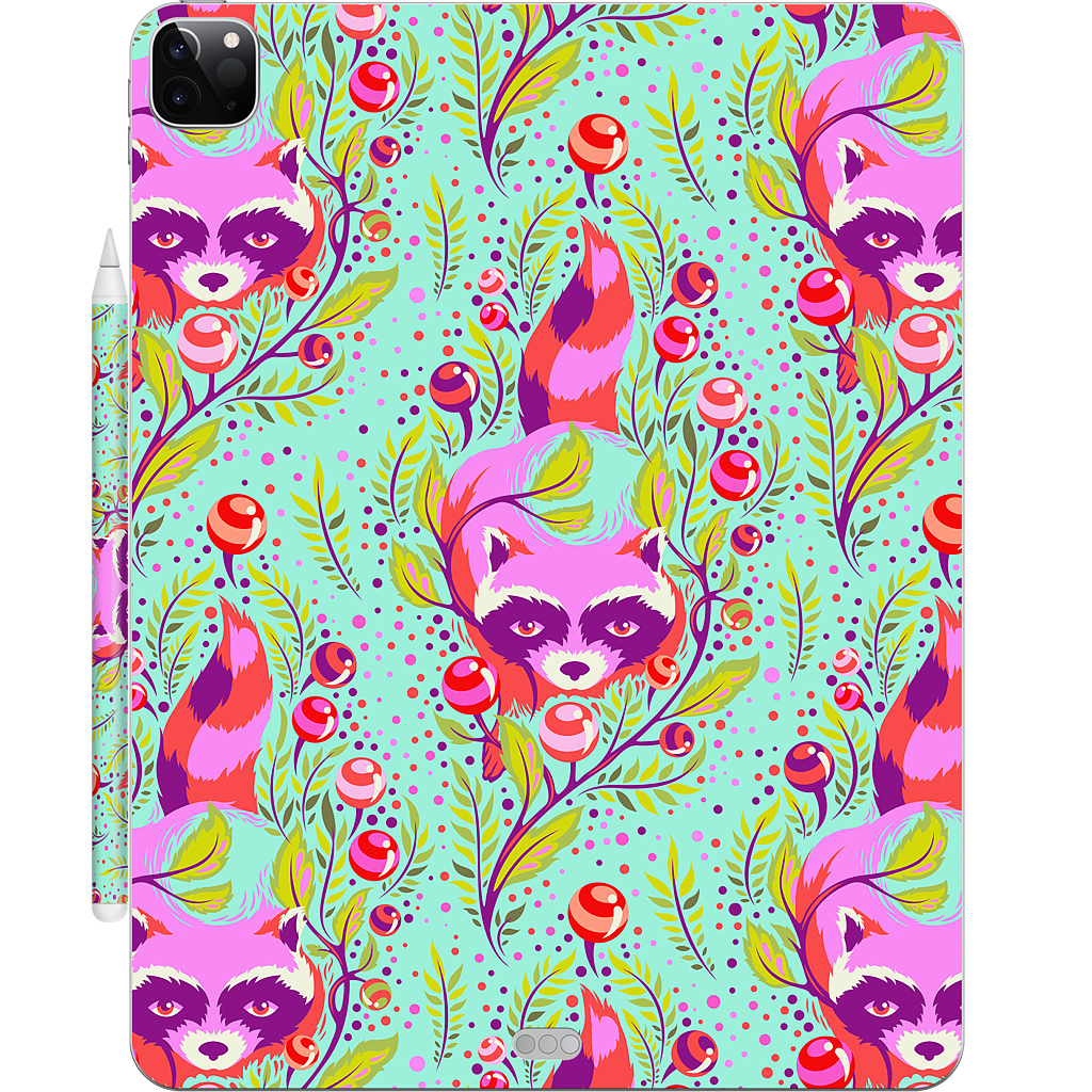 Raccoon Poppy iPad Skin