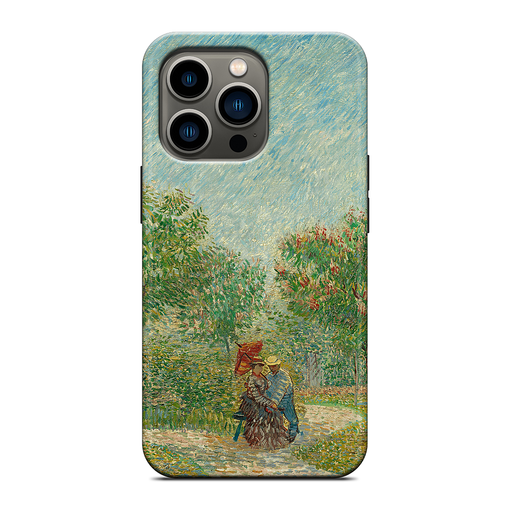 Garden with Courting Couples iPhone Case