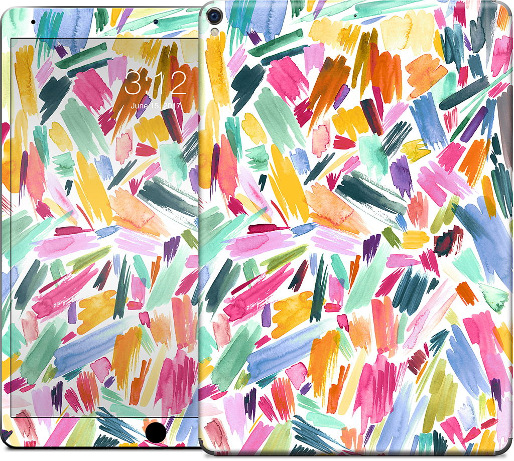 Colorful Abstract Strokes iPad Skin