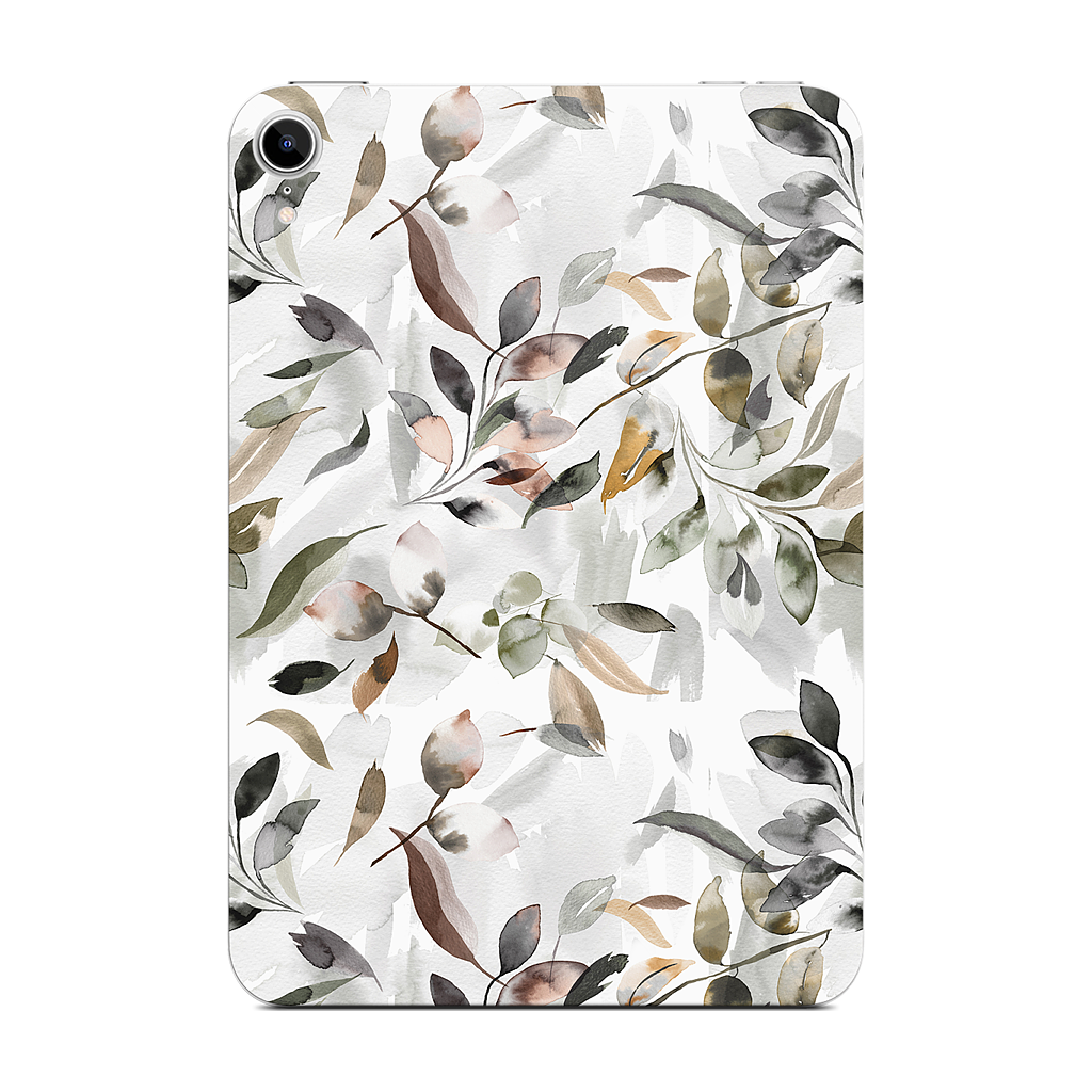 Watercolor Leaves Green iPad Skin