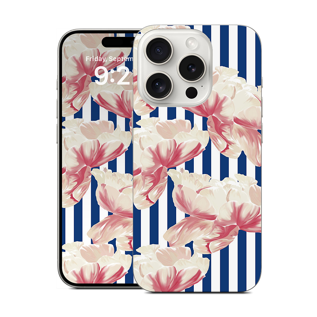 Stripe Floral iPhone Skin