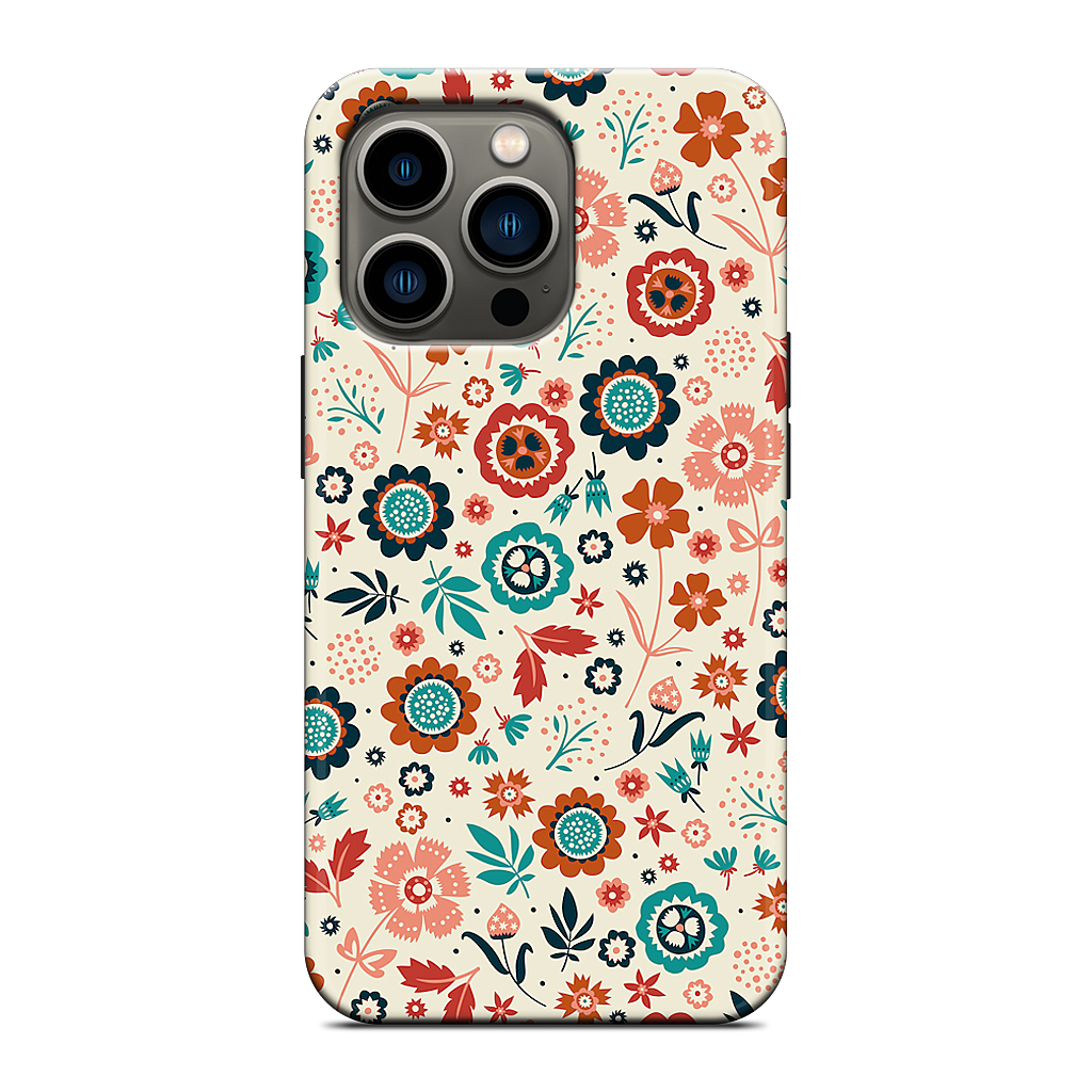 Folk Flowers iPhone Case