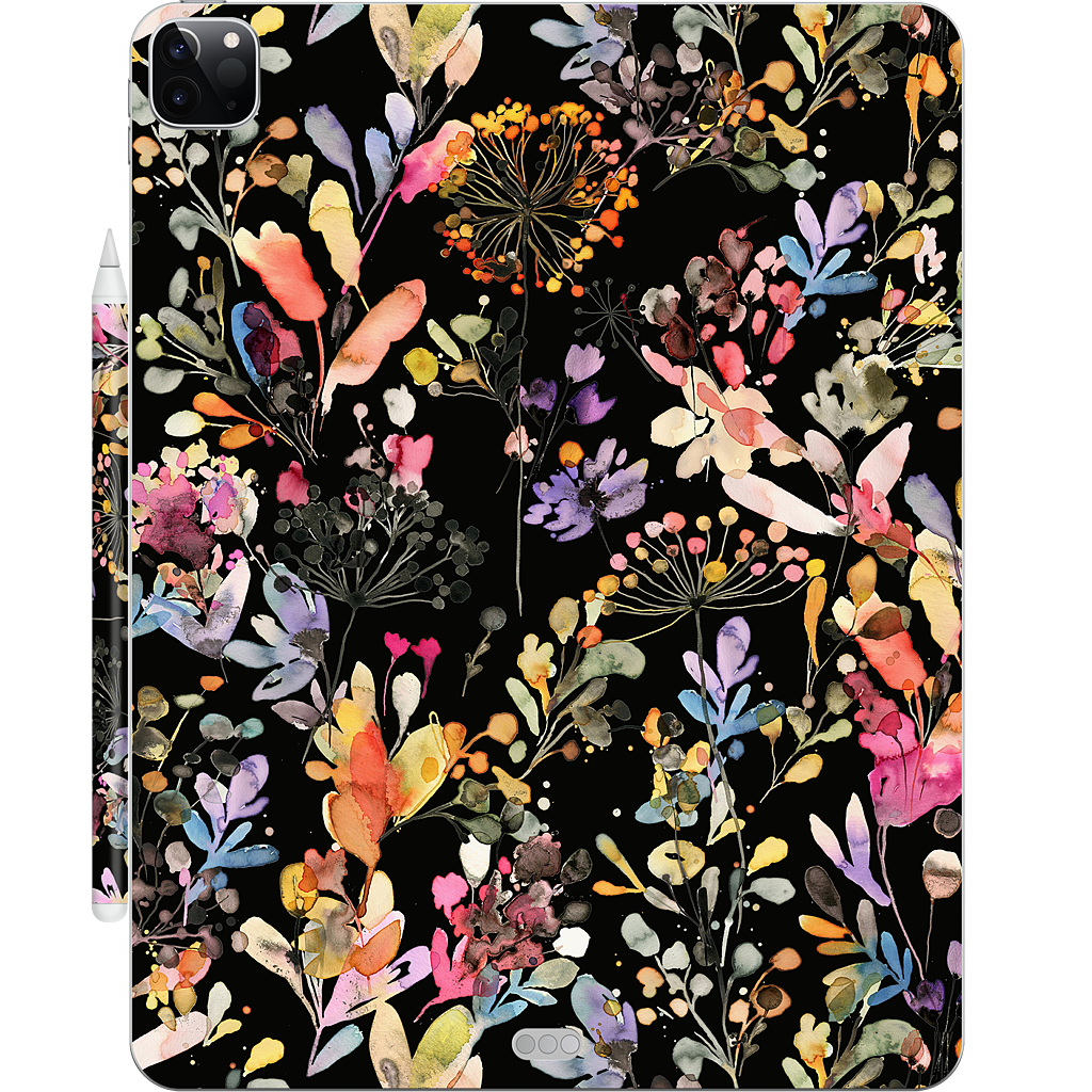 Wild Grasses (Black) iPad Skin