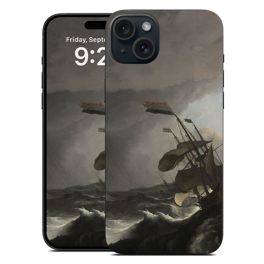 Warships During a Storm iPhone Skin