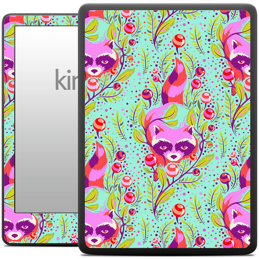 Raccoon Poppy Kindle Skin