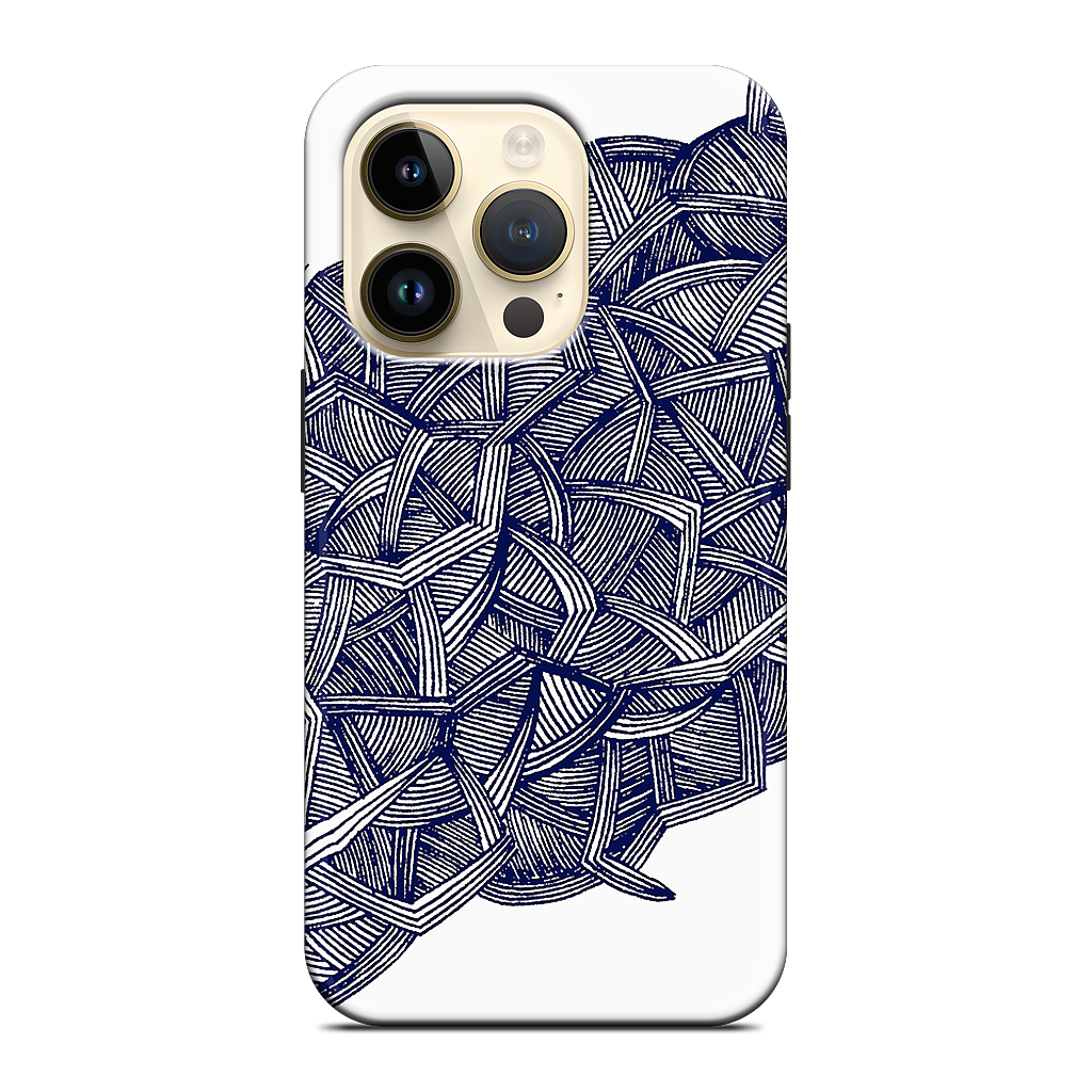 blue lines iPhone Case